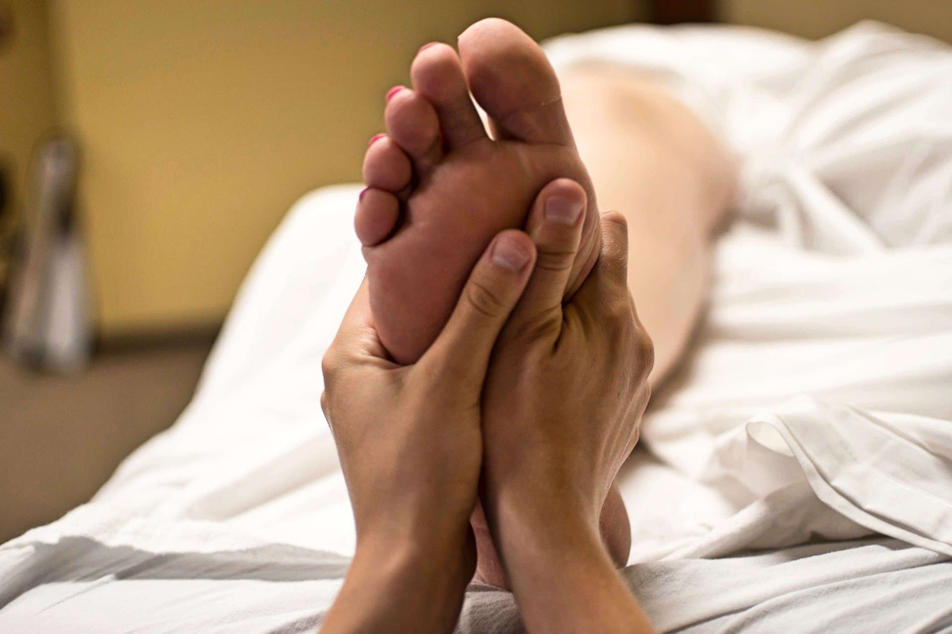 A relaxing foot massage